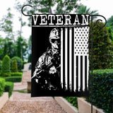 US Veteran Soilder | Army Veteran American | Garden Flag | House Flag | Outdoor Decor
