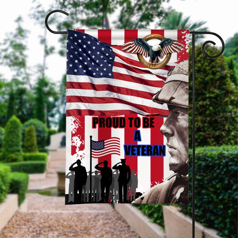 Proud To Be A Veteran Flag | Army Veteran American | Garden Flag | House Flag | Outdoor Decor