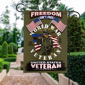 US World War Veteran | Army Veteran American | Garden Flag | House Flag | Outdoor Decor