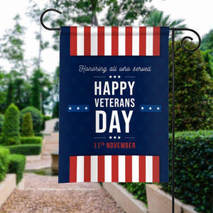 Happy Veterans Day | Army Veteran American | Garden Flag | House Flag | Outdoor Decor