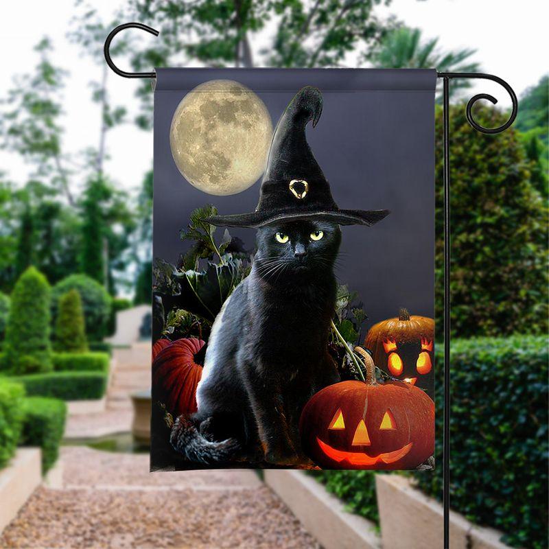 Black Cat | Halloween Yard Decor | Garden Flag | House Flag | Outdoor Decor