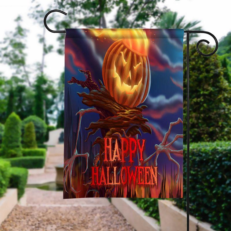 Halloween Scarecrow Pumpkin | Halloween Yard Decor | Garden Flag | House Flag | Outdoor Decor