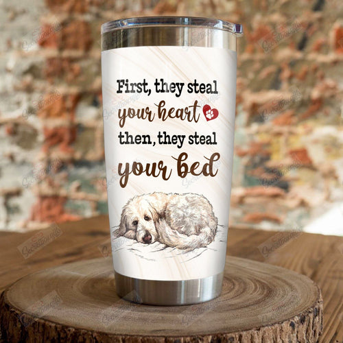 Tumbler Personalized Goldendoodle Dog Th1710114Cl Stainless Steel Tumbler Customize Name, Text, Number - Love Mine Gifts