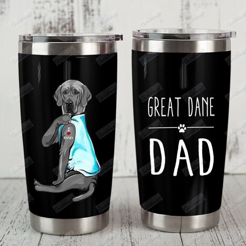 Tumbler Personalized Great Dane Dog Th1710128Cl Stainless Steel Tumbler Customize Name, Text, Number - Love Mine Gifts