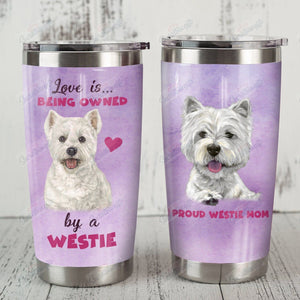 Tumbler Personalized Westie Dog Th1910225Cl Stainless Steel Tumbler Customize Name, Text, Number - Love Mine Gifts