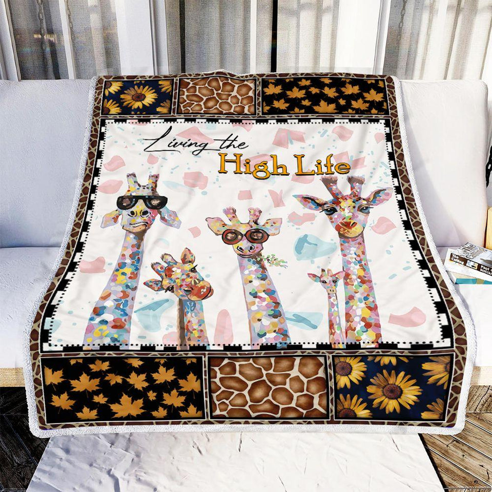 Fleece Blanket Giraffe Lover 3 Fleece Blanket Print 3D, Unisex, Kid, Adult - Love Mine Gifts