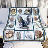 Fleece Blanket Owl Lover Fleece Blanket Print 3D, Unisex, Kid, Adult - Love Mine Gifts