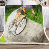 Fleece Blanket Funny Cycling Personalized Custom Name Date Fleece Blanket Print 3D, Unisex, Kid, Adult - Love Mine Gifts