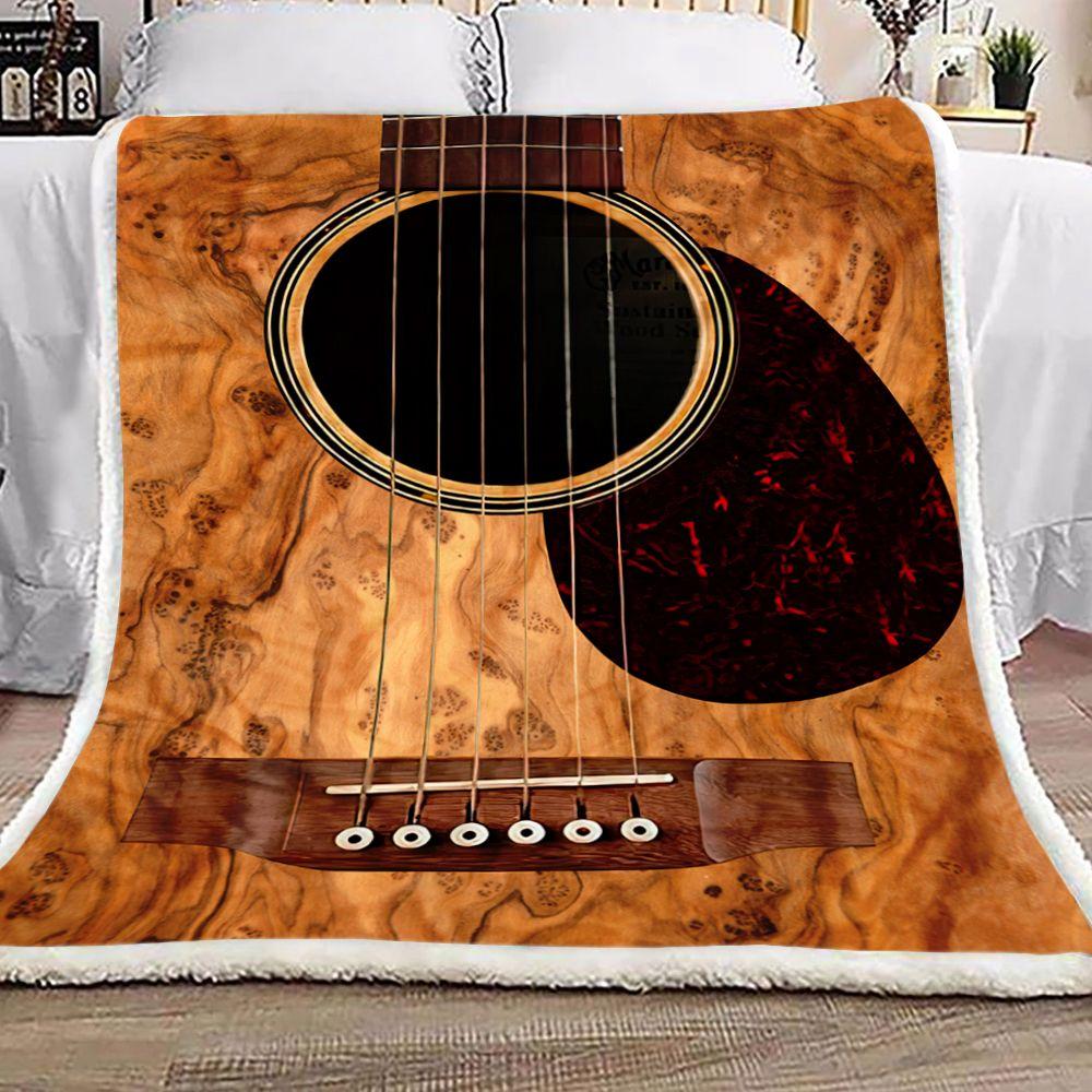 Fleece Blanket Guitar Lover 2 Personalized Custom Name Date Fleece Blanket Print 3D, Unisex, Kid, Adult - Love Mine Gifts