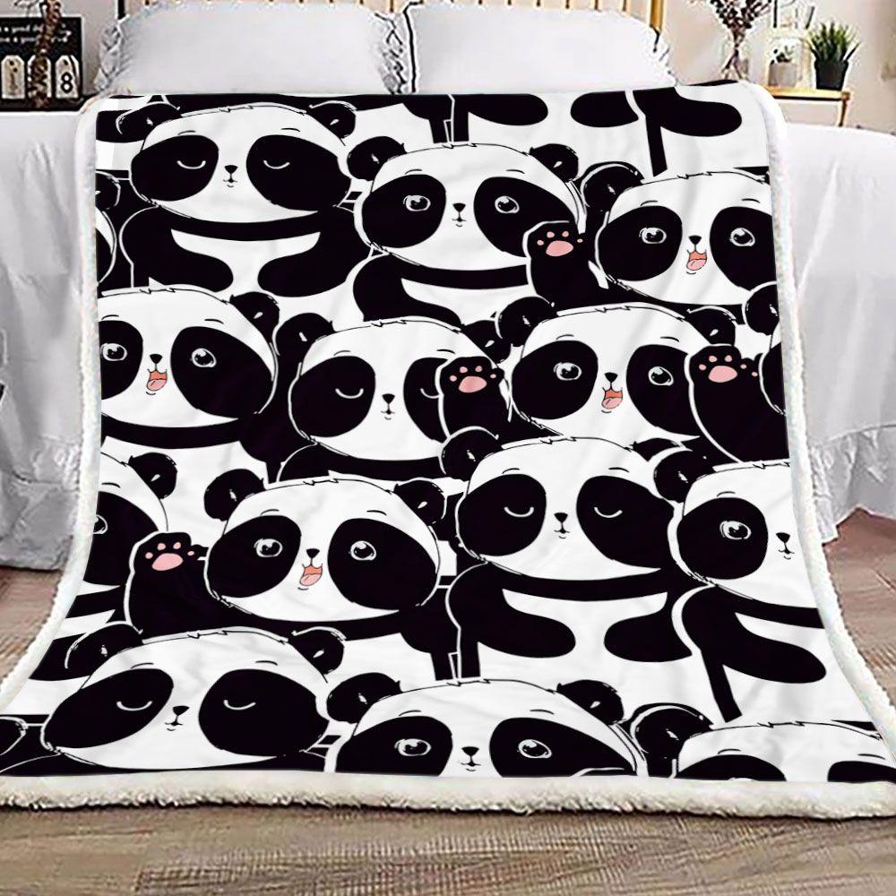 Fleece Blanket Full Of Pandas Fleece Blanket Print 3D, Unisex, Kid, Adult - Love Mine Gifts