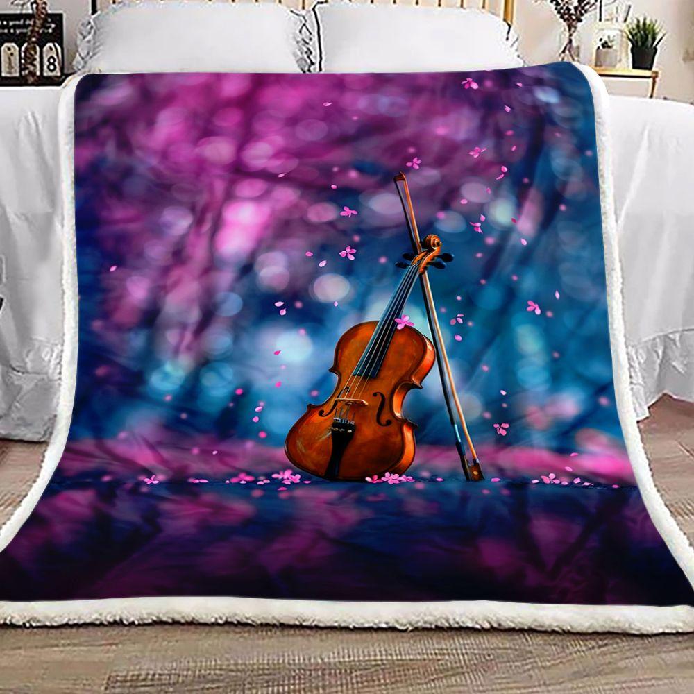 Fleece Blanket Violin Lover Personalized Custom Name Date Fleece Blanket Print 3D, Unisex, Kid, Adult - Love Mine Gifts