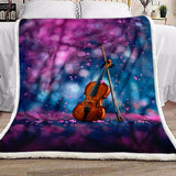 Fleece Blanket Violin Lover Personalized Custom Name Date Fleece Blanket Print 3D, Unisex, Kid, Adult - Love Mine Gifts
