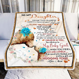 Mom To Daughter Bear Fleece Blanket | Gift for Daughter