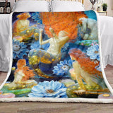 Fleece Blanket Mermaid 1 Fleece Blanket Print 3D, Unisex, Kid, Adult - Love Mine Gifts