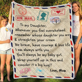 Letter Mom to Daughter Fleece Blanket | Gift for Daughter