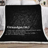 Fleece Blanket Grandpa Definition Personalized Custom Name Date Fleece Blanket Print 3D, Unisex, Kid, Adult | Gift For Grandpa - Love Mine Gifts
