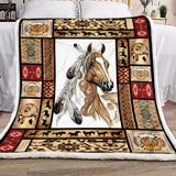 Fleece Blanket Native American Horse Fleece Blanket Print 3D, Unisex, Kid, Adult - Love Mine Gifts