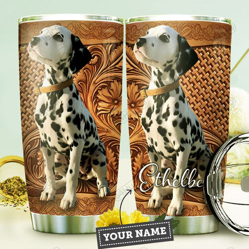 Tumbler Dalmatian Personalized Dna2210007 Stainless Steel Tumbler Travel Customize Name, Text, Number, Image - Love Mine Gifts