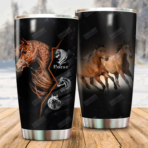Tumbler Personalized Beautiful Horse Th2310143Cl Stainless Steel Tumbler Travel Customize Name, Text, Number, Image - Love Mine Gifts