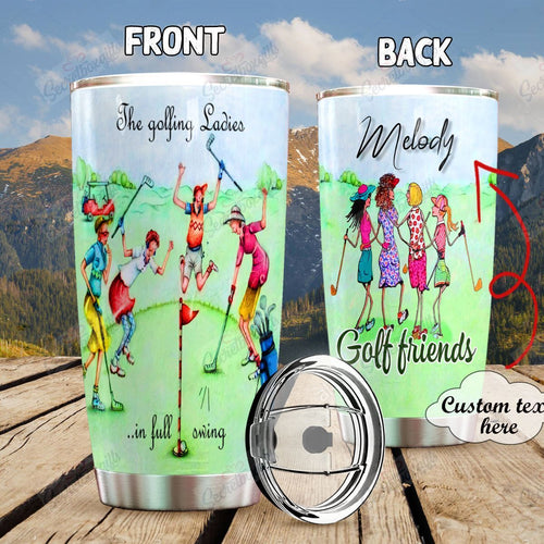 Tumbler Personalized Golf Ld0310133Cl Stainless Steel Tumbler Travel Customize Name, Text, Number, Image - Love Mine Gifts