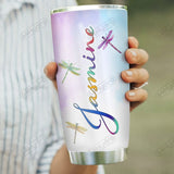 Tumbler Dragonfly Faith Personalized Dnr0211018 Stainless Steel Tumbler Travel Customize Name, Text, Number, Image - Love Mine Gifts
