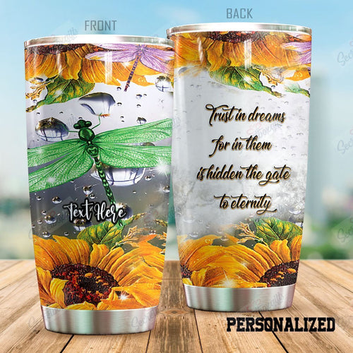 Tumbler Personalized Dragonfly Nc0211539Cl Stainless Steel Tumbler Customize Name, Text, Number - Love Mine Gifts