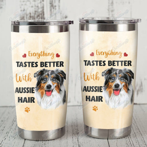 Tumbler Personalized Australian Shepherd Dog Th0311188Cl Stainless Steel Tumbler Customize Name, Text, Number - Love Mine Gifts