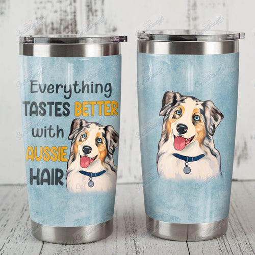 Tumbler Personalized Australian Shepherd Dog Th0311193Cl Stainless Steel Tumbler Customize Name, Text, Number - Love Mine Gifts