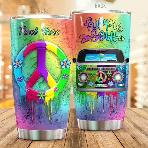 Tumbler Personalized Hippie True Hippie Nc0711872Cl Stainless Steel Tumbler Travel Customize Name, Text, Number, Image - Love Mine Gifts