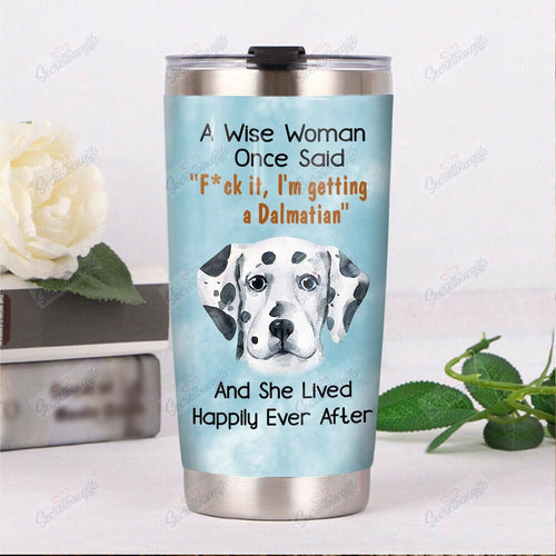 Tumbler Personalized Dalmatian Dog Th0711097Cl Stainless Steel Tumbler Customize Name, Text, Number - Love Mine Gifts
