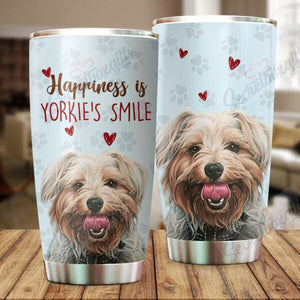 Tumbler Yorkshire Terrier Ptc0411011 Personalized Stainless Steel Tumbler Customize Name, Text, Number - Love Mine Gifts