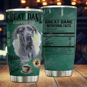 Tumbler Great Dane Lmc161024 Personalized Stainless Steel Tumbler Customize Name, Text, Number - Love Mine Gifts