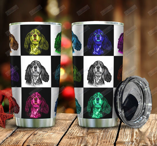 Tumbler Cocker Spaniel Personalized Stainless Steel Tumbler Customize Name, Text, Number Pub251021Nv - Love Mine Gifts
