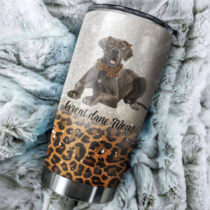 Tumbler Personalized Great Dane Dog Th1111524Cl Stainless Steel Tumbler Customize Name, Text, Number - Love Mine Gifts