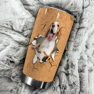 Tumbler Hi Lovely Beagle Personalized Name Stainless Steel Stainless Steel Tumbler Customize Name, Text, Number Dlcbh - Love Mine Gifts