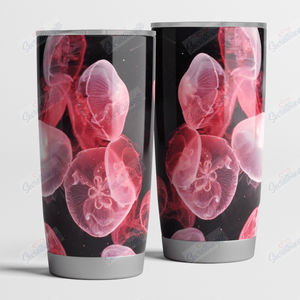Tumbler Personalized Red Jellyfish Nc1411854Cl Stainless Steel Tumbler Travel Customize Name, Text, Number, Image - Love Mine Gifts