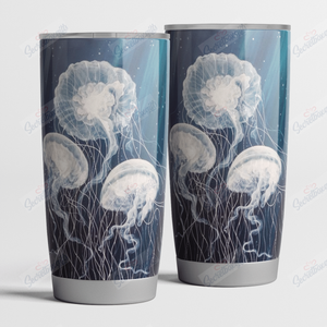 Tumbler Personalized Jellyfishes Sea Beach Nc1411643Cl Stainless Steel Tumbler Customize Name, Text, Number - Love Mine Gifts