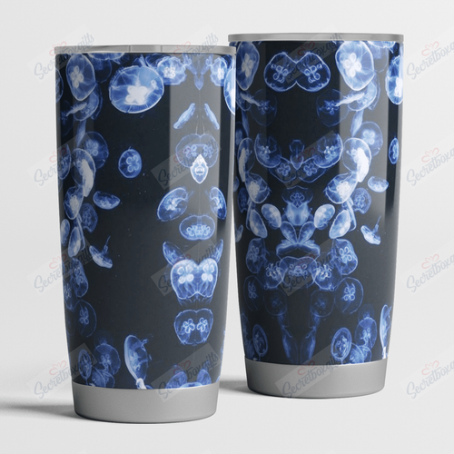 Tumbler Personalized Jellyfish Lighting Nc1611694Cl Stainless Steel Tumbler Travel Customize Name, Text, Number, Image - Love Mine Gifts
