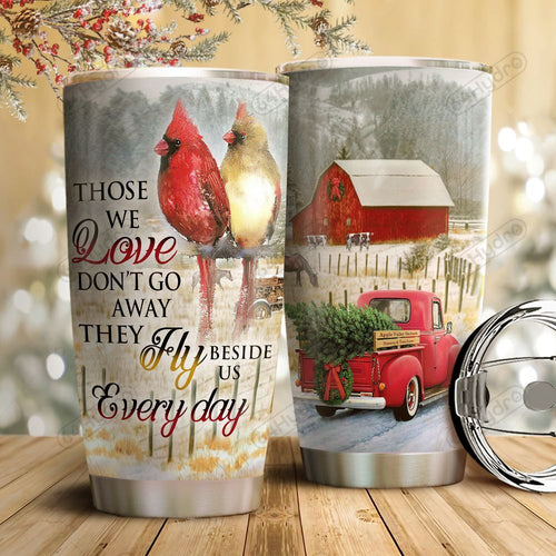 Tumbler Red Truck Cardinal Htc1711004 Stainless Steel Tumbler Travel Customize Name, Text, Number, Image - Love Mine Gifts
