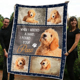Goldendoodle Fleece Blanket When I Need a Hand I Found Your Paw
