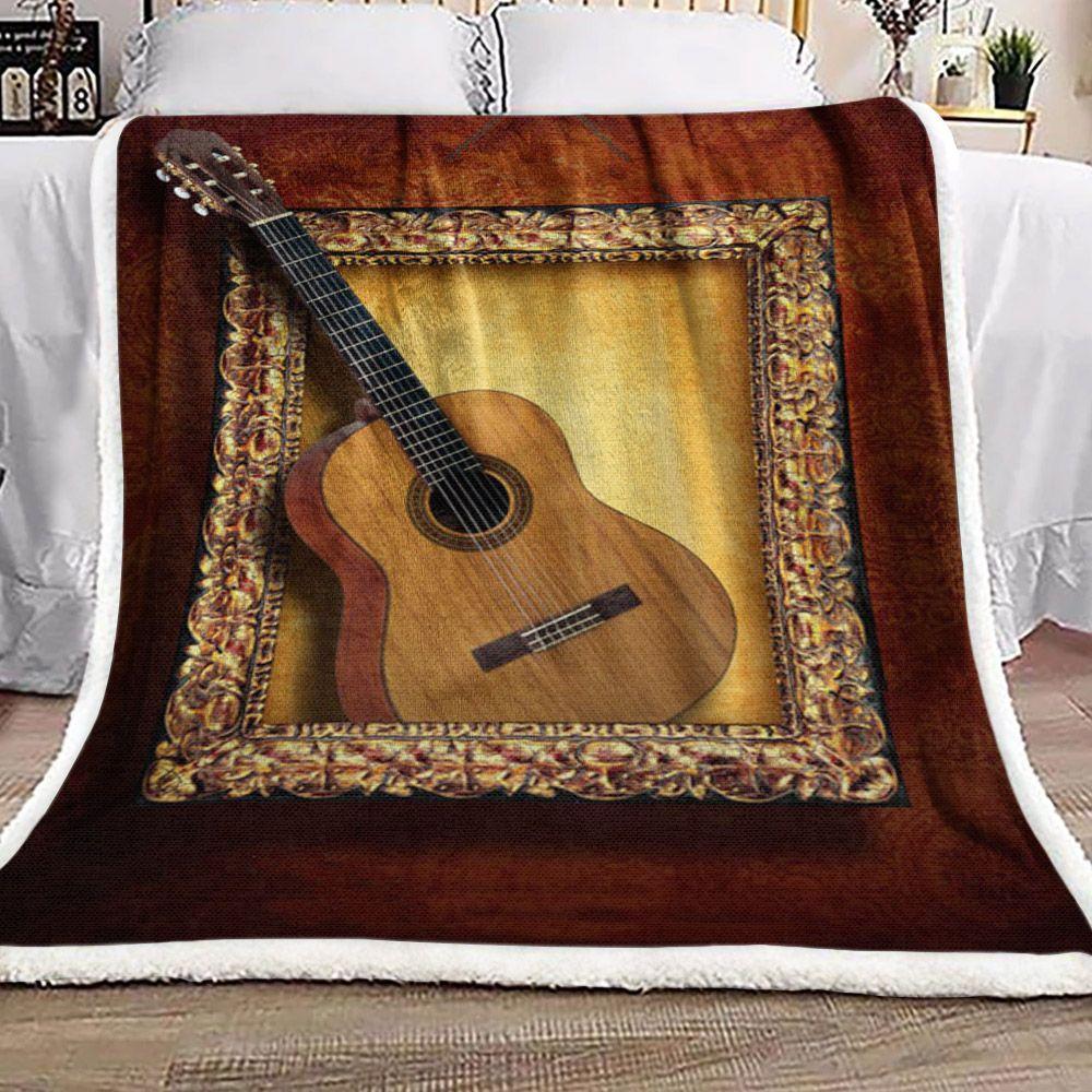 Fleece Blanket Guitar Personalized Custom Name Date Fleece Blanket Print 3D, Unisex, Kid, Adult Guitar Lover 4 - Love Mine Gifts