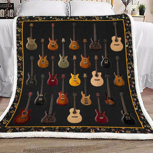 Fleece Blanket Guitar Fleece Blanket Print 3D, Unisex, Kid, Adult Gift For Guitar Player - Love Mine Gifts