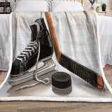 Fleece Blanket Hockey Personalized Custom Name Date Fleece Blanket Print 3D, Unisex, Kid, Adult - Love Mine Gifts
