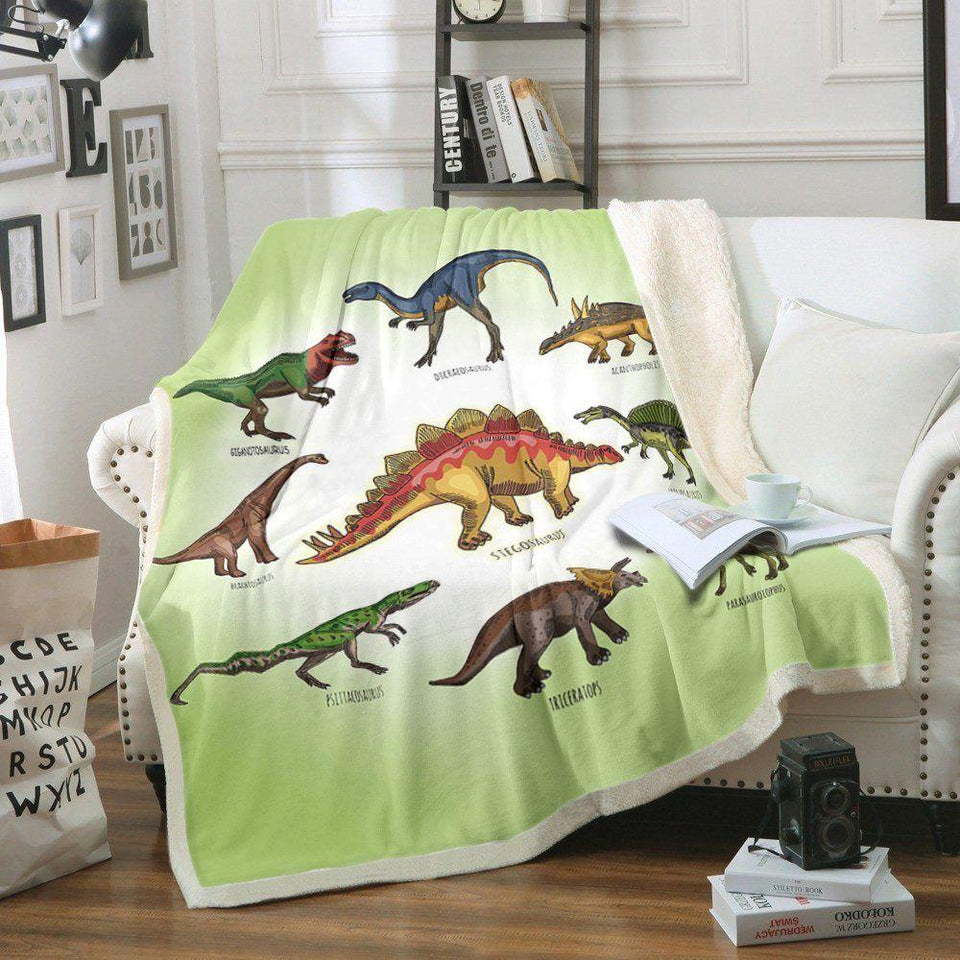 Fleece Blanket Dinosaur Personalized Custom Name Date Fleece Blanket Print 3D, Unisex, Kid, Adult - Love Mine Gifts