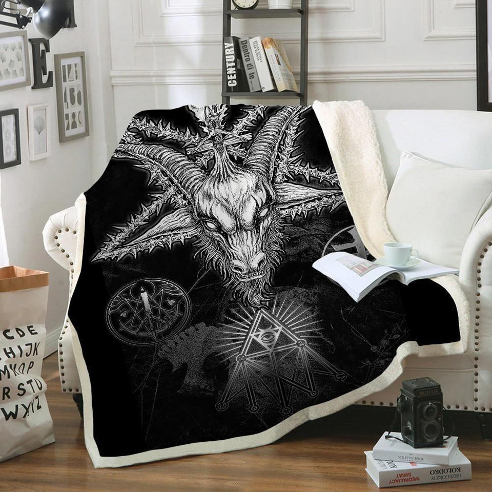 Fleece Blanket Satanic Personalized Custom Name Date Fleece Blanket Print 3D, Unisex, Kid, Adult - Love Mine Gifts