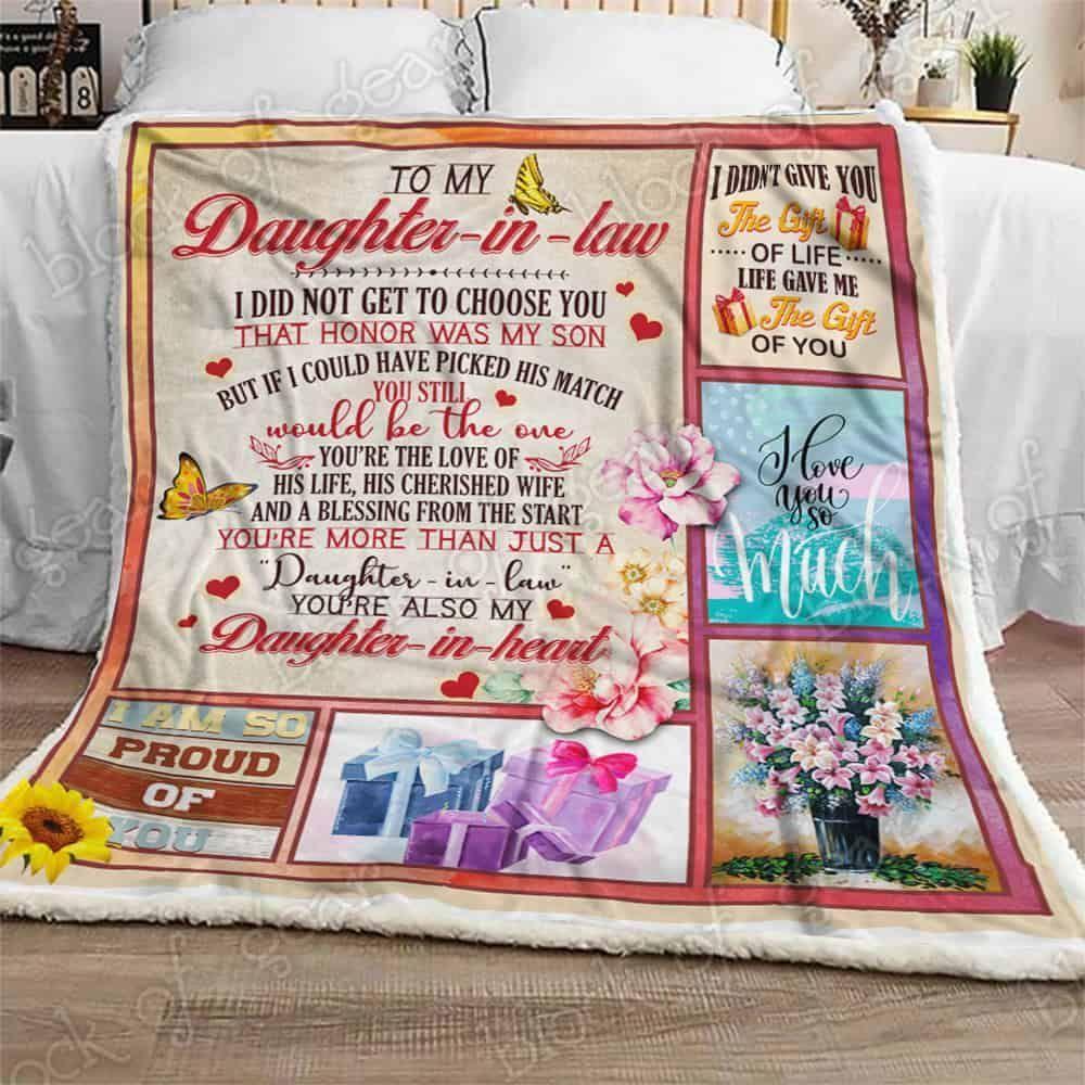To My Daughter In Law Fleece Blanket Gift For Daughter In Law | Family Blanket