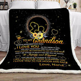 Nana To Grandson Fleece Blanket Gift For Grandson | Family Blanket