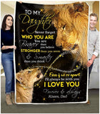 To My Daughter Fleece Blanket From Lion Dad - Gift For Daughter | Family Blanket