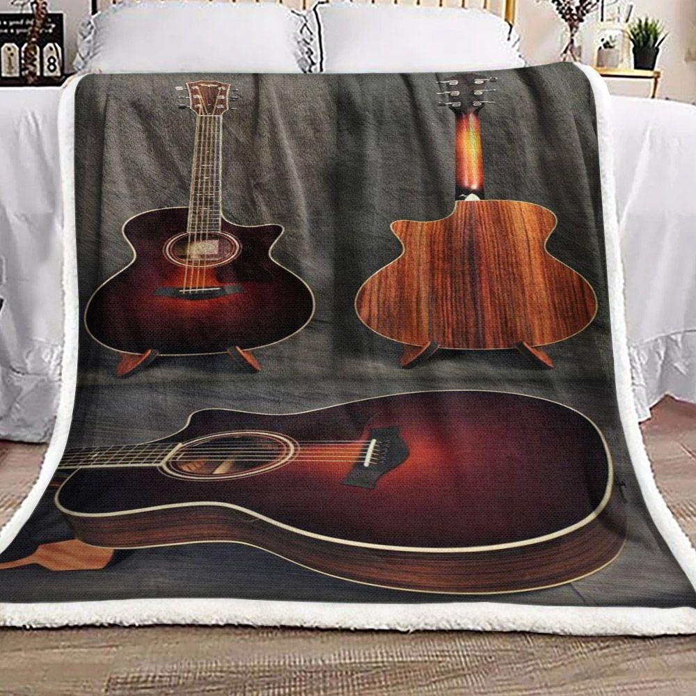 Fleece Blanket Guitar 3d Fleece Blanket Print 3D, Unisex, Kid, Adult Guitar Lover - Love Mine Gifts