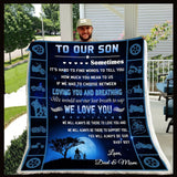 To Our Son Fleece Blanket We Love You - Gift For Son | Family Blanket